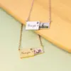 Wholesale Creative Pull-out Photo Envelope Fashion Stainless Steel Letter Clavicle Chain