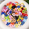 Wholesale Cute painted textured lace wavy stackable small spacer beads