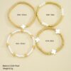 Wholesale Cross-border New Bohemian CCB Beaded Cross Bracelet 4-piece Set Stretch Faux Pearl Beaded suit