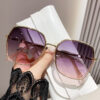 Wholesale Fashion TikTok Same Style All-Match Sunglasses Women's Anti-UV Large Frame Glasses Big Face Slimming larized Sun