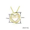 Copper Simple Style Heart Shape Inlay Zircon Pendant Necklace