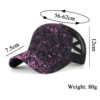 Wholesale Spring and summer new black purple star cross elastic net horsetail baseball cap cap sun hat sunshade B799