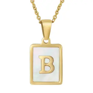 B Letter Gold Necklace