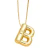 Simple Style Letter Copper Plating 18k Gold Plated Necklace Pendant