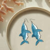 Wholesale Marine shark acrylic pendant earrings