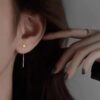 oly-e8be17007d15c177163533eb5c2ed383 Wholesale Earrings for Women 2025 New Trendy Ear Wire Simple Elegant Earrings Cold Style Versatile Earrings Geometric Slimming Look