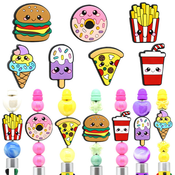 oly-e8c03c3d17852ffb21cc53bc566a74d6 Wholesale Random 100pcs Cartoon Food Beads Pvc Soft Rubber Accessories