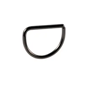 Black D-Shaped / Rod Thickness * Inner Diameter 0.8x8mm