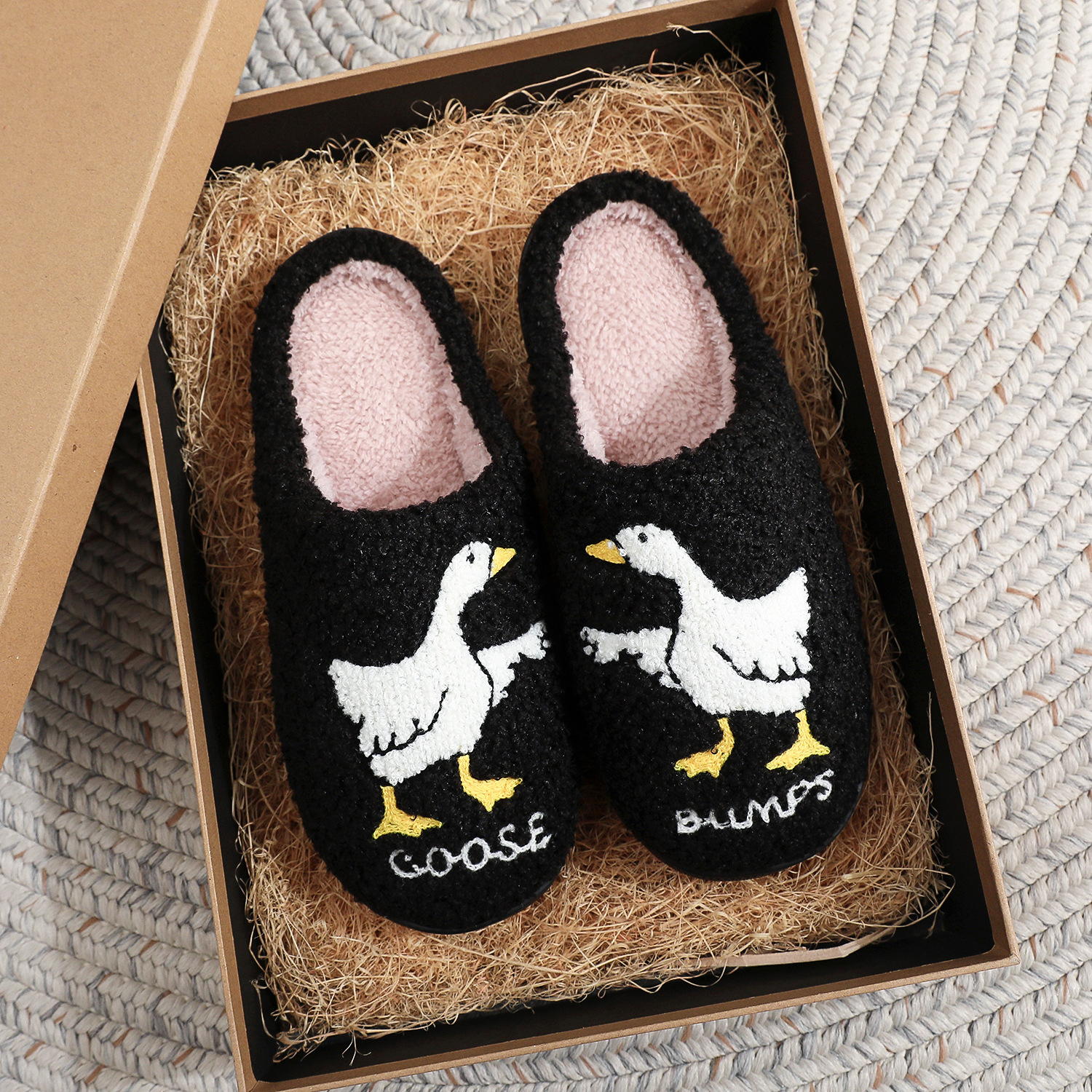 Wholesale Horror Movie Elements GOOSEBUMPS Goose Pimples Goose Embroidered Cotton Slippers Men's and Women's Personalized Shoes