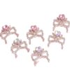 Wholesale Alloy love crystal bow crown diamond ball four-way hole beads DIY mobile phone chain key chain bag chain accessories