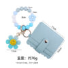 Wholesale Cartoon Suower Flower Card Holder Jewelry Beaded DIY Silicone Bracelet Bracelet Wallet Keychain Pendant