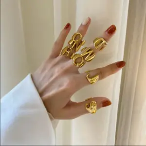 Wholesale Fashion Letter Brass Rings 1 Piece