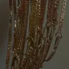Wholesale Jewelry Fashion Round Glass Copper Rhinestones 18K Gold Plated Plating Necklace