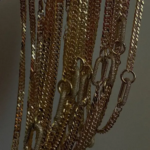 Wholesale Jewelry Fashion Round Glass Copper Rhinestones 18K Gold Plated Plating Necklace