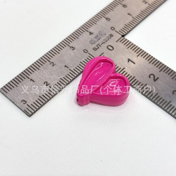 Wholesale Porous dopamine painted heart-shaped beads