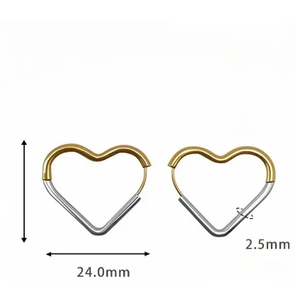 1 Pair Simple Style Classic Style Geometric Plating Titanium Steel Earrings