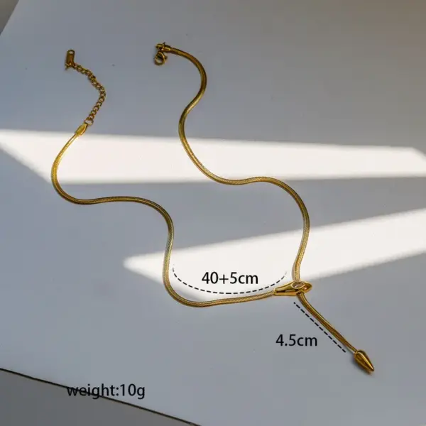 304 Stainless Steel Irregular PVD Coated Rhinestones Electroplated IG Style Basic French Style Snake Chain Lobster Trigger Clasp Closure Necklace Choker