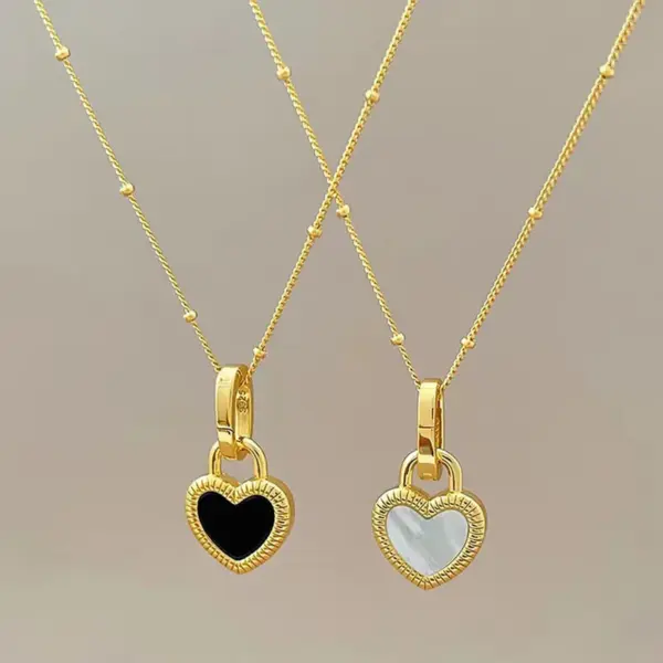 Wholesale PVD Coated 18K Gold Plated Heart Shape 201 Stainless Steel 304 Stainless Steel Simple Style Waterproof Non Tarnish Jewelry Set