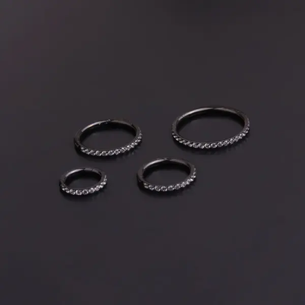 316L Stainless Steel Zircon Ear Cartilage Rings & Studs Geometric Waterproof Non Tarnish Surgical Steel