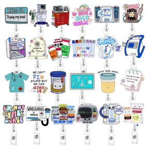 Wholesale Cross-border Hot-selling Doctors and Nurses Acrylic Easy-pull Buckle Set Medical Chest Card Accessories Retractable Work Card Clip