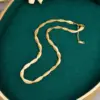 Wholesale 304 Stainless Steel Twist PVD Coated 18K Real Gold Plated Simple Style Waterproof Non Tarnish Plating Gold Silver Necklace