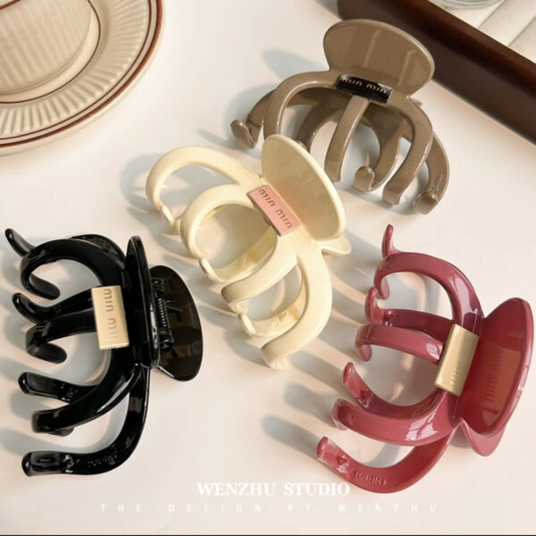 Wholesale Juneng color large hair clip acrylic hairpin women's high-grade fashion shark clip large hair clip all-matching