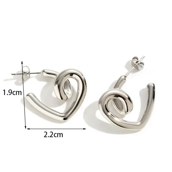 Wholesale PVD Coated Irregular Water Droplets 304 Stainless Steel Simple Style Waterproof Non Tarnish Earrings