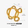 Wholesale Ion Plating (IP) 18K Gold Plated Oval 304 Stainless Steel Simple Style Waterproof Non Tarnish Open Rings