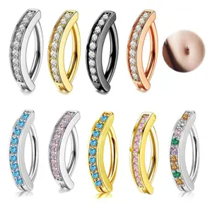 Wholesale 1 Piece Belly Rings Simple Style Geometric Copper Plating Belly Rings