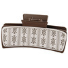 10-5 square PU leather beige white leather deep coffee