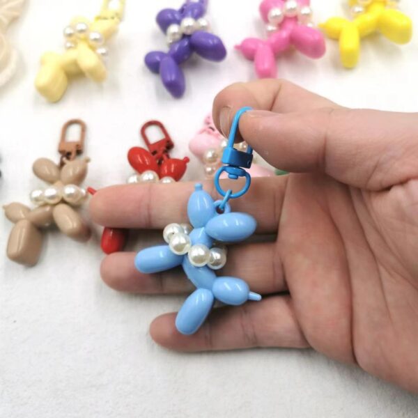Wholesale Acrylic Keychain Poodle Key Ring Pendant Bag Balloon Dog Jewelry Pendant Mobile Phone Shell Jewelry Pendant