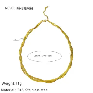 Golden Twist Winding Chain / One Size