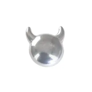 Sheep Horn Silver Color / 1.2x10mm M0.9