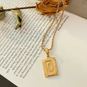 P154-Q Letter Gold Necklace 50cm