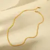 Wholesale Jewelry Basic Simple Style Commute Solid Color 304 Stainless Steel 18K Gold Plated Plating Necklace