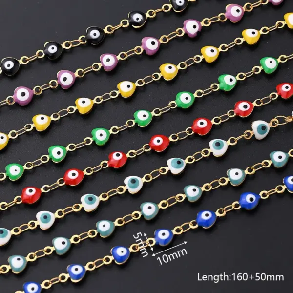 Wholesale Ethnic Style Classic Style Artistic Devil's Eye Heart Shape Simple 304 Stainless Steel 18K Gold Plated Bracelets In Bulk