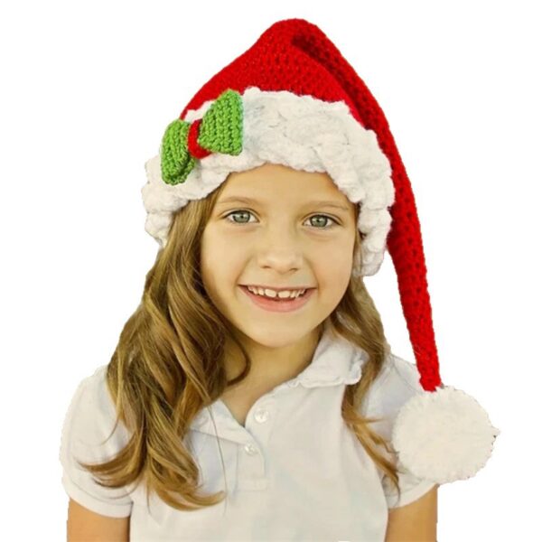 Wholesale Hand-knitted Christmas hat for children