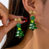 Wholesale Christmas tree gingerbread man bow earrings