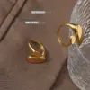 Wholesale PVD Coated Real Gold Plated 18K Gold Geometric 304 Stainless Steel Fashion Waterproof Non Tarnish