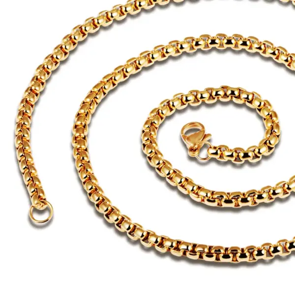 Wholesale Titanium Steel Stoving Varnish Geometric Necklace