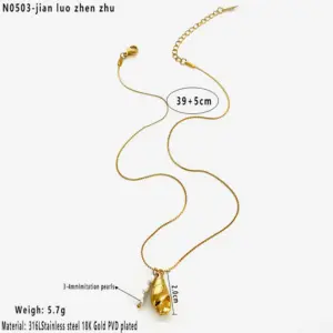 Gold / Pointed Spiral Pearl