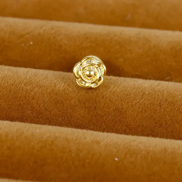 Wholesale 1 Piece Ig Style Heart Shape Crown Flower Plating Inlay Stainless Steel Zircon Ear Studs