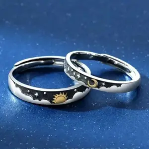 Day and night women's ring / Adjustable opening
