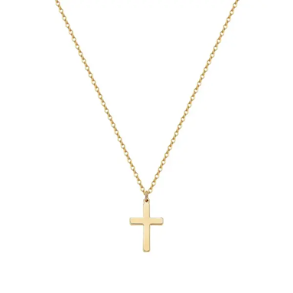 Wholesale Hip-hop Cross Stainless Steel Titanium Steel Pendant Necklace