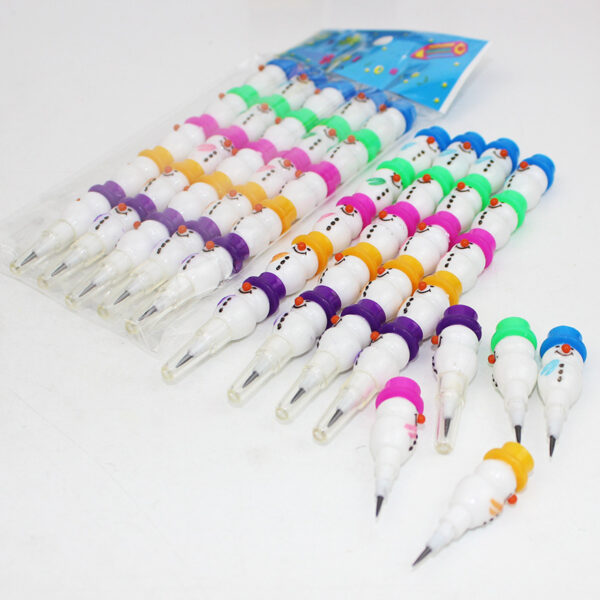Wholesale Korean Creative Snowman 5-section Building Blocks Pencil Pencil No-cutting Removable Cartoon Student Learning Supplies