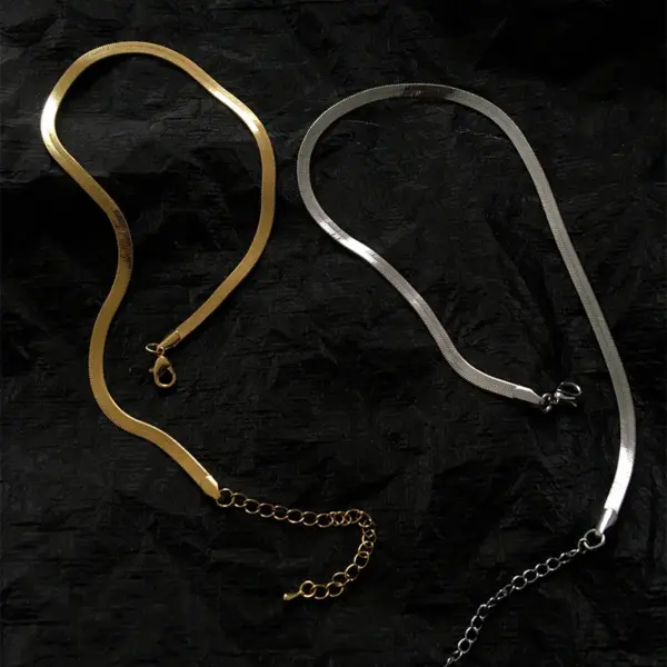 Wholesale Fashion Solid Color Titanium Steel Necklace 1 Piece