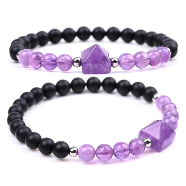 Wholesale Fashion Round Natural Stone Beaded Polishing Bracelets 1 Piece