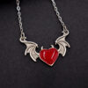 Wholesale Cross-border foreign trade Amazon Gothic Black Necklace Black/Red Heart Wing Necklace Jewelry Factory Outlet