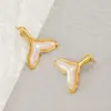 Wholesale 1 Pair Simple Style Classic Style Fish Tail Plating Inlay 304 Stainless Steel Artificial Pearls Resin 18K Gold Plated Ear Studs