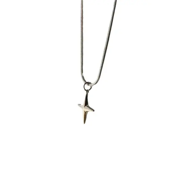 Wholesale Jewelry Casual Simple Style Star Titanium Steel Polishing Pendant Necklace